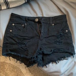 American Eagle High Rise Stretch Black Shorts